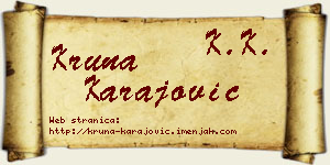 Kruna Karajović vizit kartica